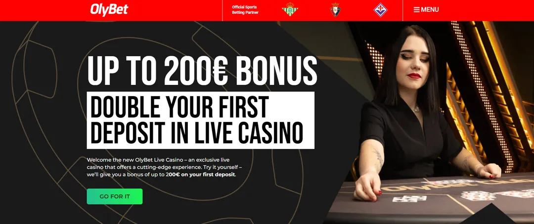 OlyBet Live Casino Bonus